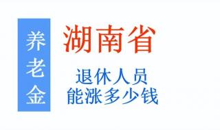 湖南退休金调整方案细则 湖南养老金调整方案出炉